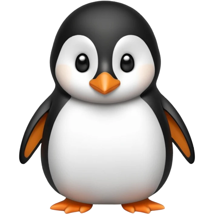 Cute penguin waiting for something emoji