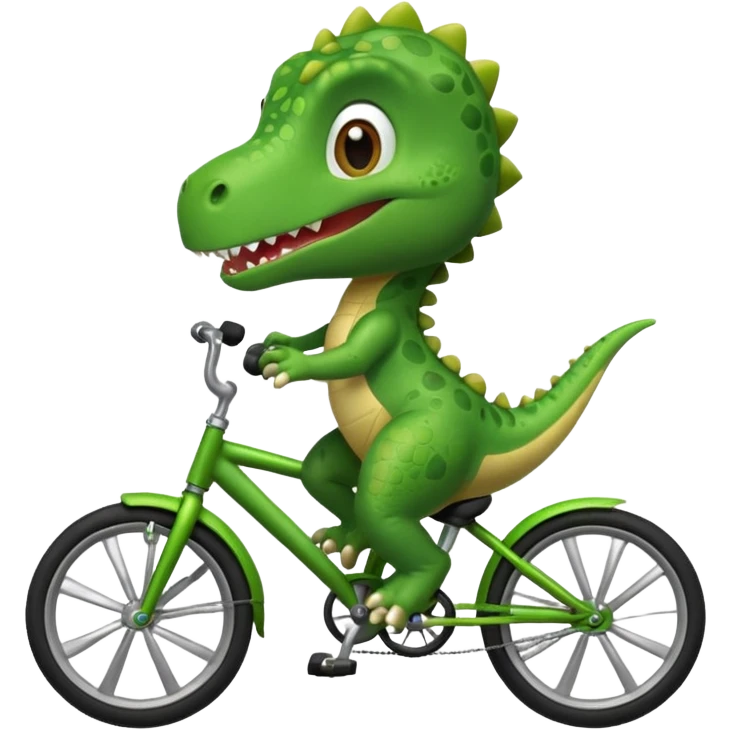 Baby dinosaur riding a bike  emoji
