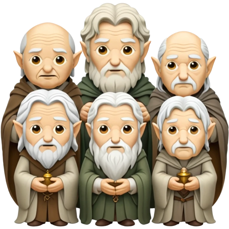 group of wise figures from White Council Lord of the Rings emoji