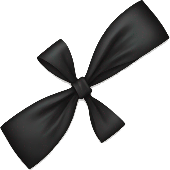 Black bow emoji