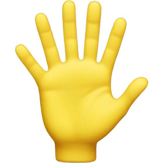 Yellow Hand sticking out pinky emoji