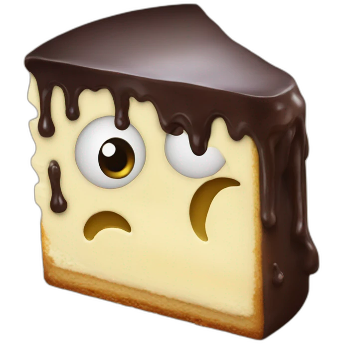 Scary cheescake emoji