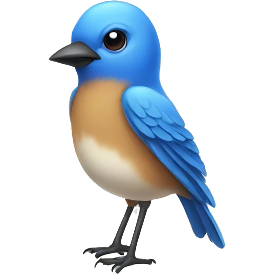 Blue bird emoji