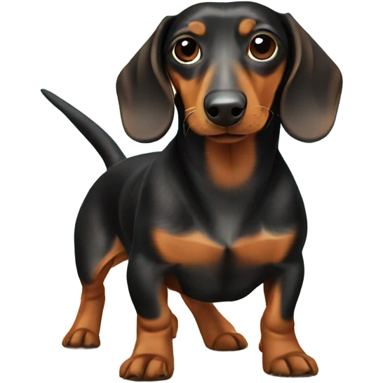 Dachshund at beach emoji