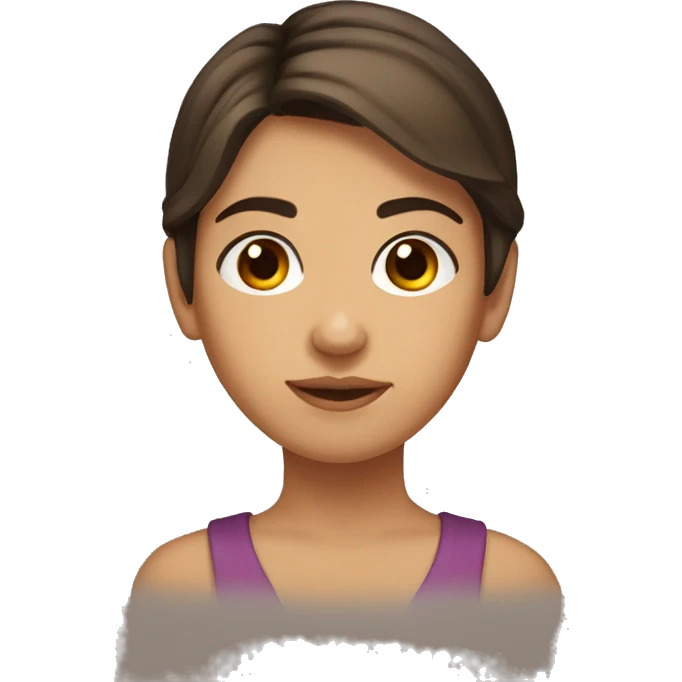Brown hair brown eyes Mexican Therian girl with short hair  emoji