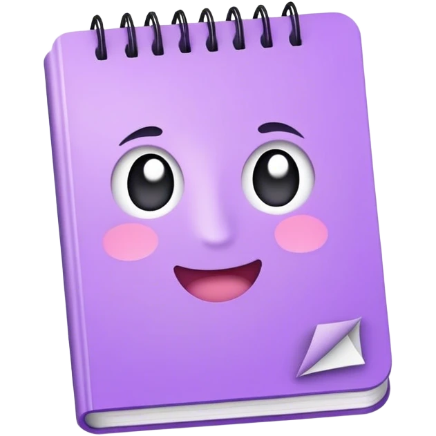 Light purple notepad  emoji