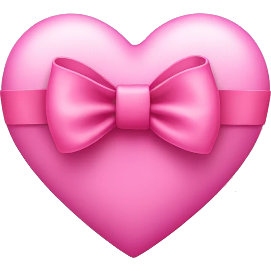 Pink heart with a pretty pink bow around it  emoji