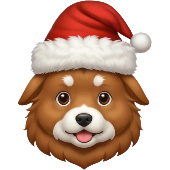 Hondje met kerstmuts emoji