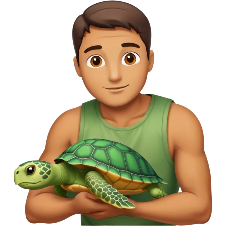 Man with turtle emoji
