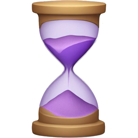 hourglass with light purple sand  emoji