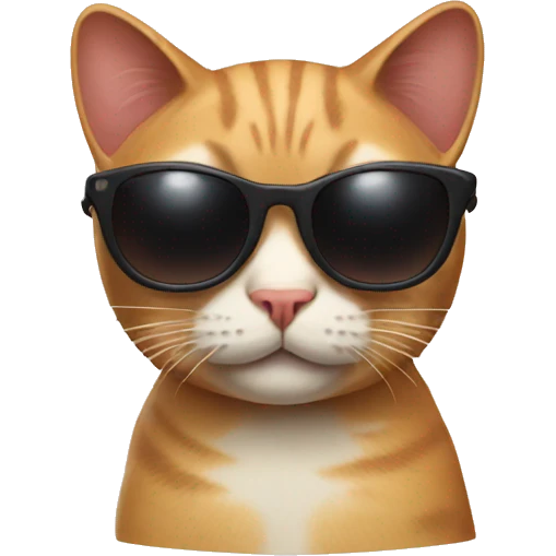 Cat with sunglasses emoji