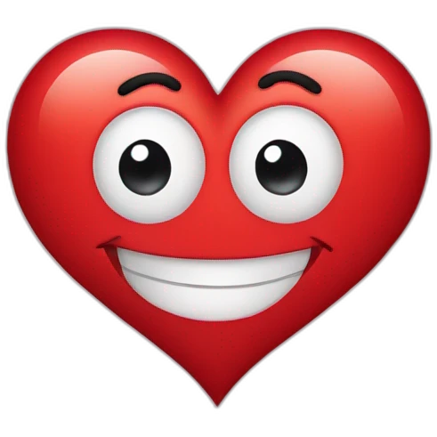 Heart with eyes smiling emoji