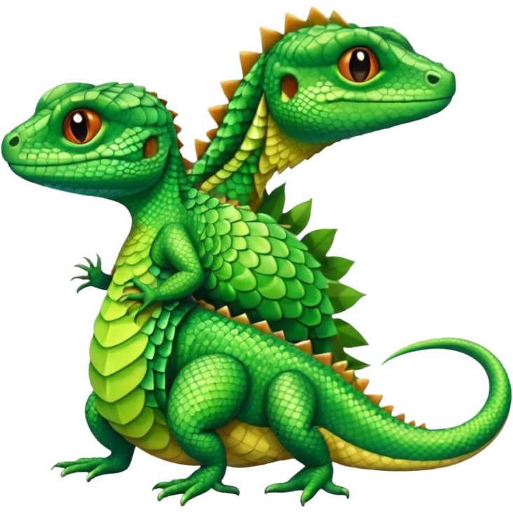 Lizard wearing a dress emoji