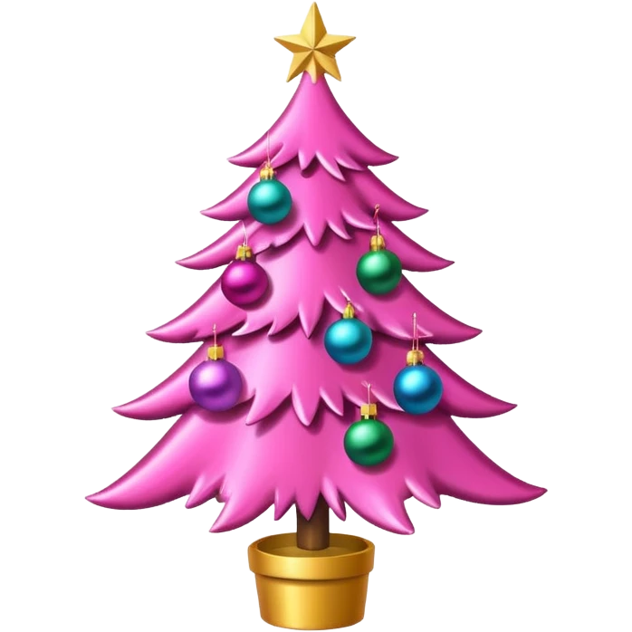 pink christmas tree emoji