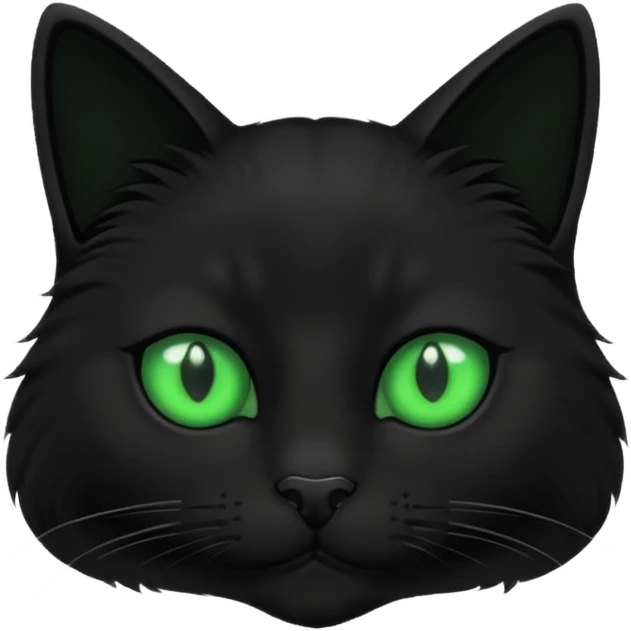 Black cat white nose emoji