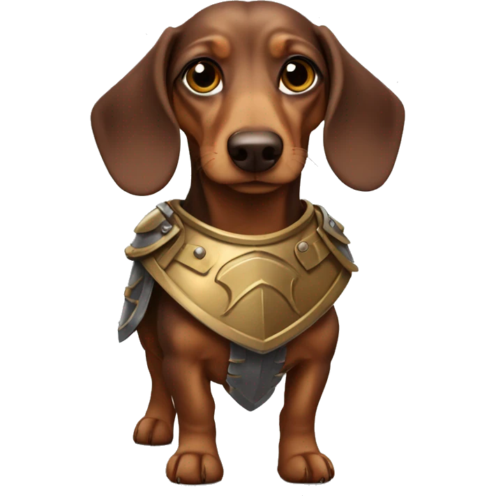 A dachshund gladiator  emoji