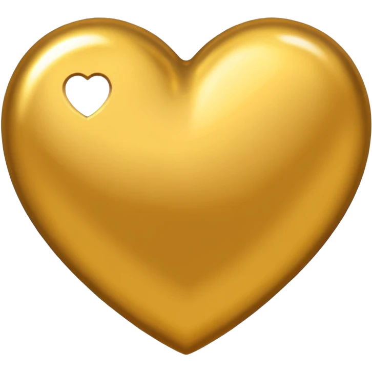 coração dourado emoji
