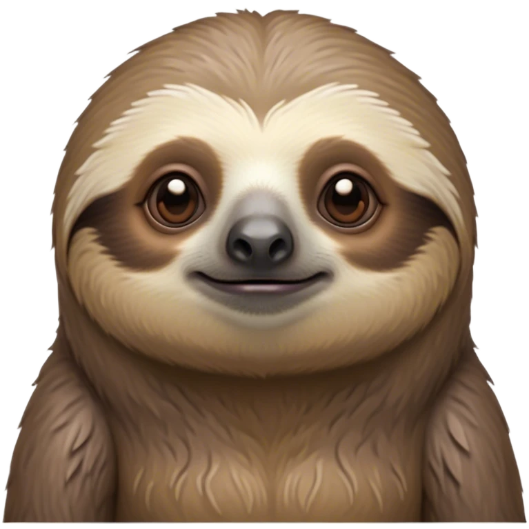 Cinematic Noble Sloth Portrait Emoji, Poised and serene, with a leisurely, gentle build and calm, wise eyes adorned with soft, textured fur, Simplified yet sharp and sophisticated features, highly detailed, glowing with a soft, tranquil glow, high shine, intelligent and unhurried, stylized with an air of relaxed authority, focused and composed, soft glowing outline, capturing the essence of a watchful and confident guardian that appears ready to slowly emerge from the screen with effortless grace! emoji
