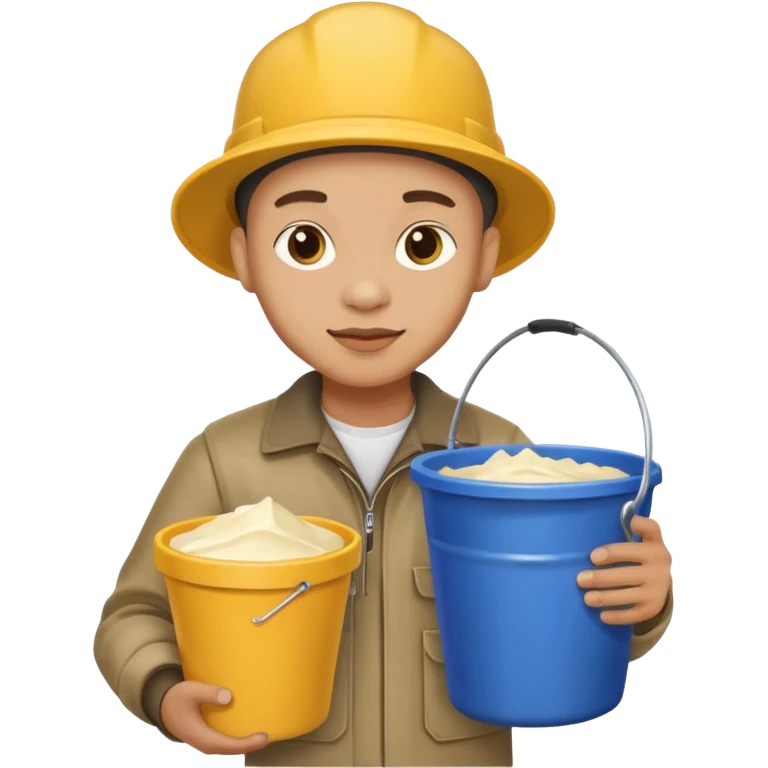 Poster Paster + bucket, Street Artist. emoji