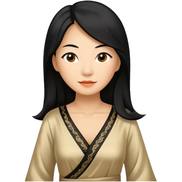 Chinese old woman in her fifties. emoji