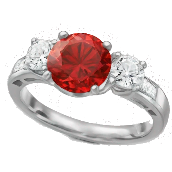 Proposal ring with a brilliant  emoji