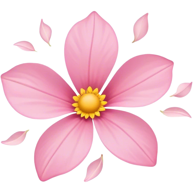 Light pink flower petals falling gently in the wind emoji