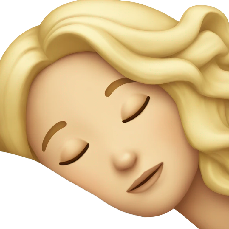 Sleeping blonde girl emoji