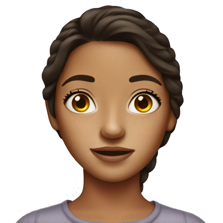 brunette girl with freckles emoji