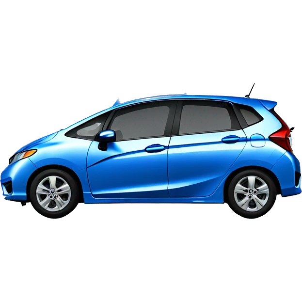 Honda fit blue whit triangle on top emoji