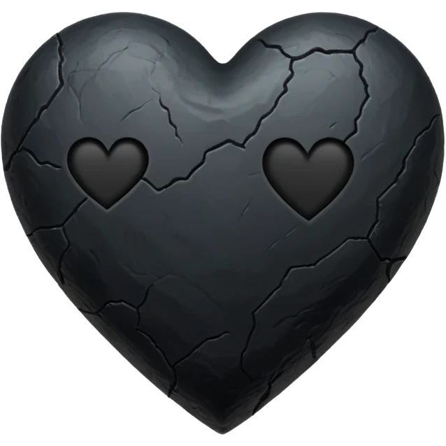 black heart with a grunge texture emoji