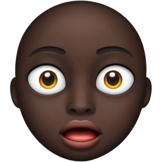 make this emoji 😵 black but the eyes and the mouth should be withe no it should be the same emoji