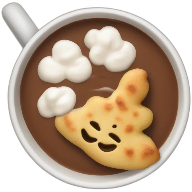 Pupusa wand hot chocolate emoji