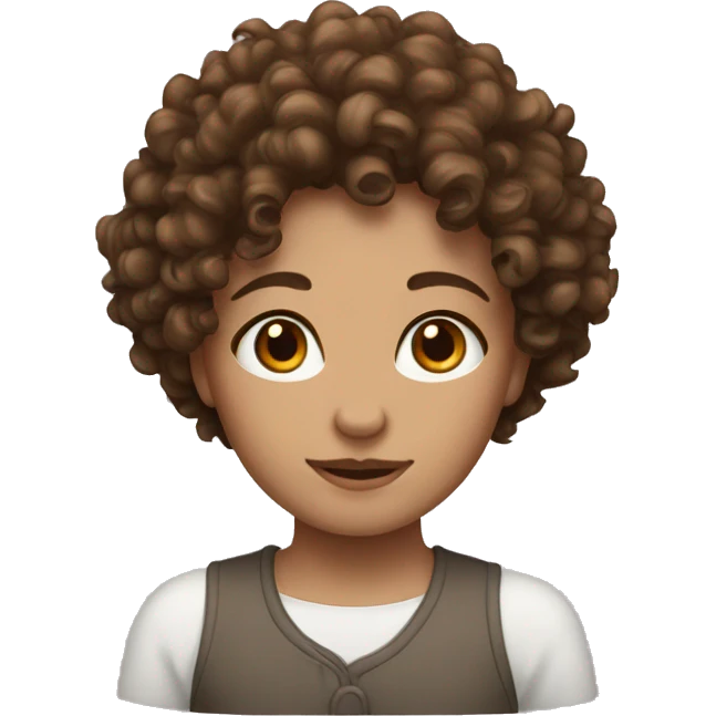 brown curly haired white gurl  emoji