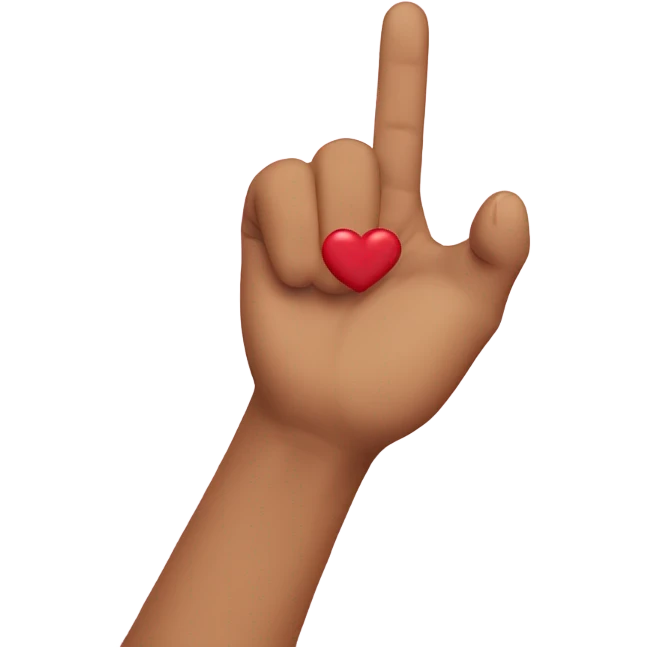 Korean finger heart emoji