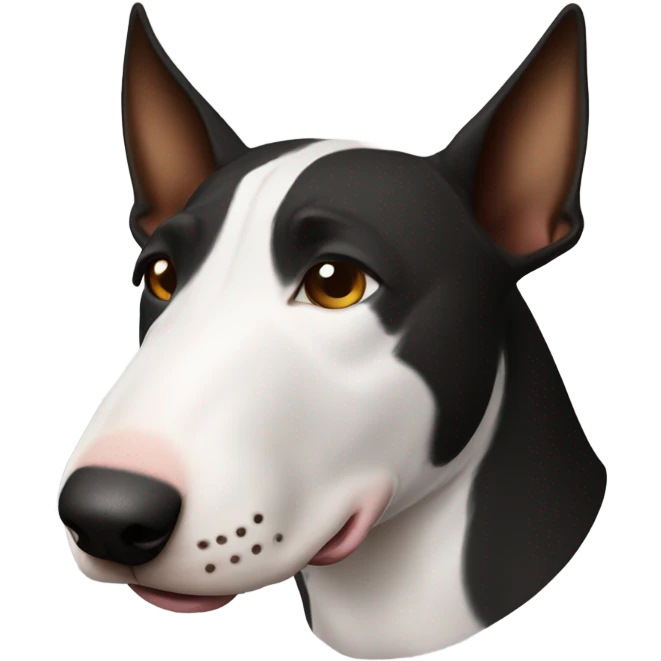 Bull terrier tête toute noir head And brown round at the top of the eyes emoji