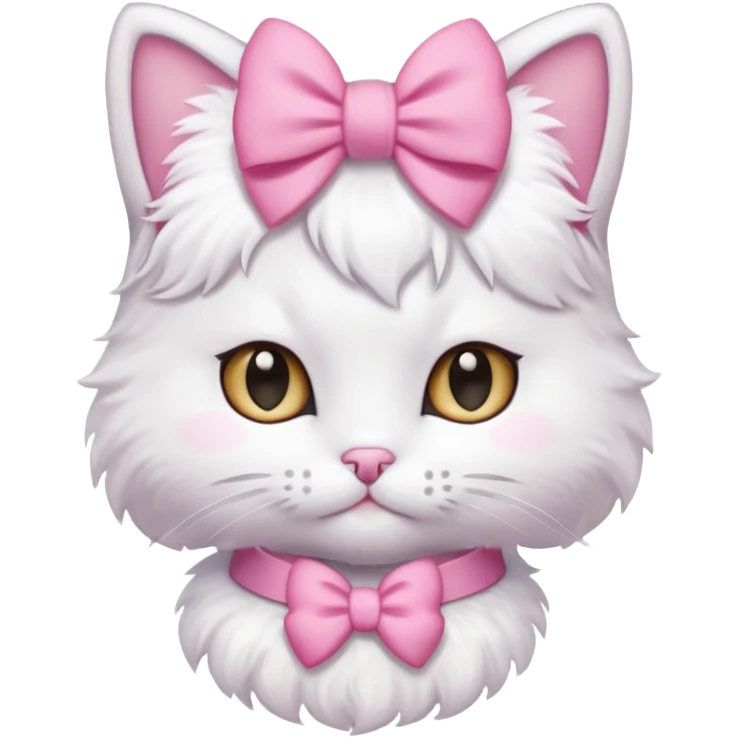 Kitty with pink bow  emoji
