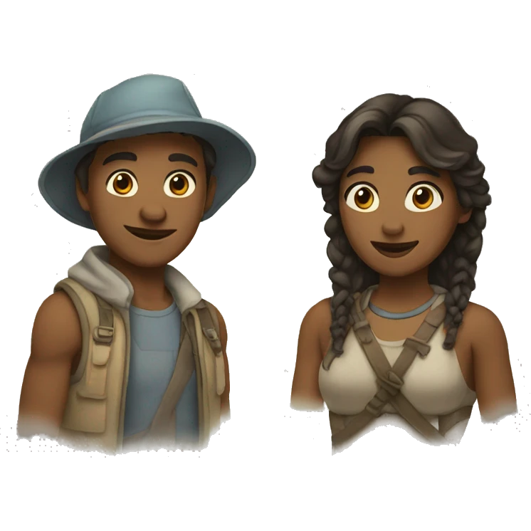 two characters from Water and Land emoji