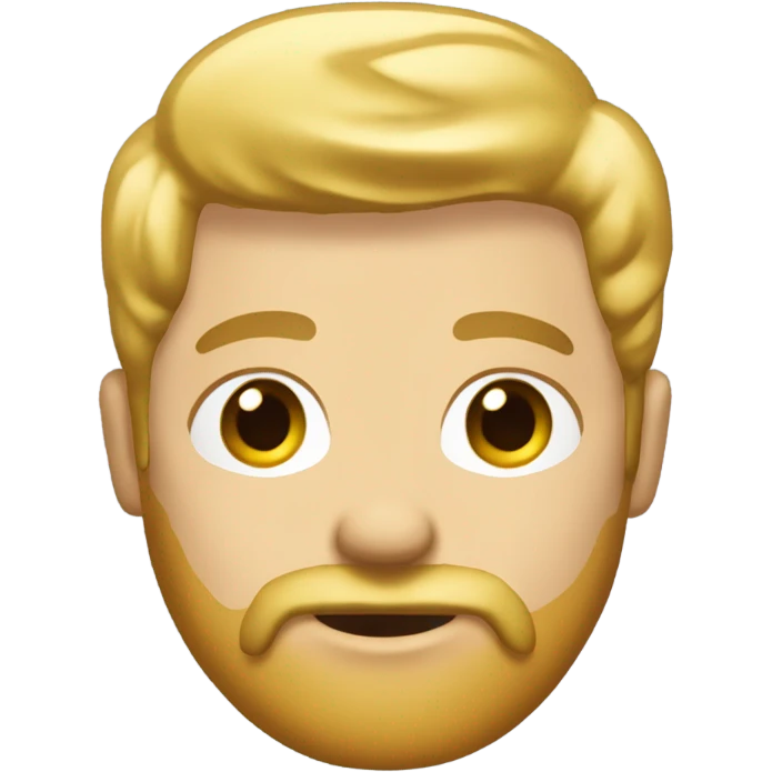 Un blond avec les cheveux long et une courte barbe emoji