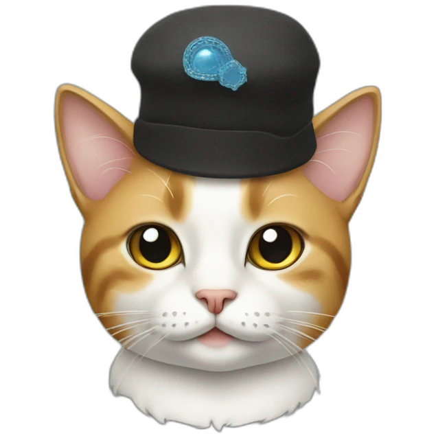 Cat wearing a kippah emoji