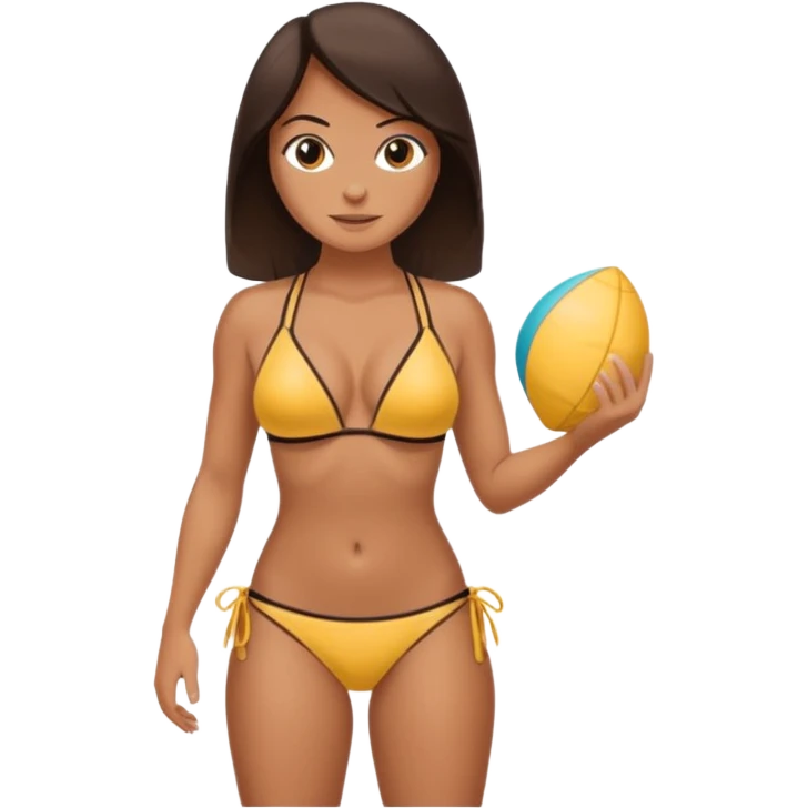 hand lifting bikini strong off thigh to show tan line underneath emoji