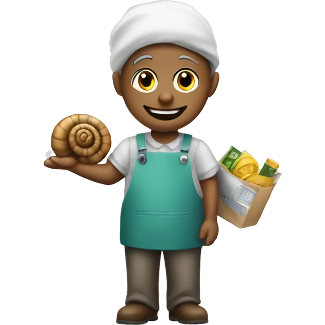 Snail cashier emoji