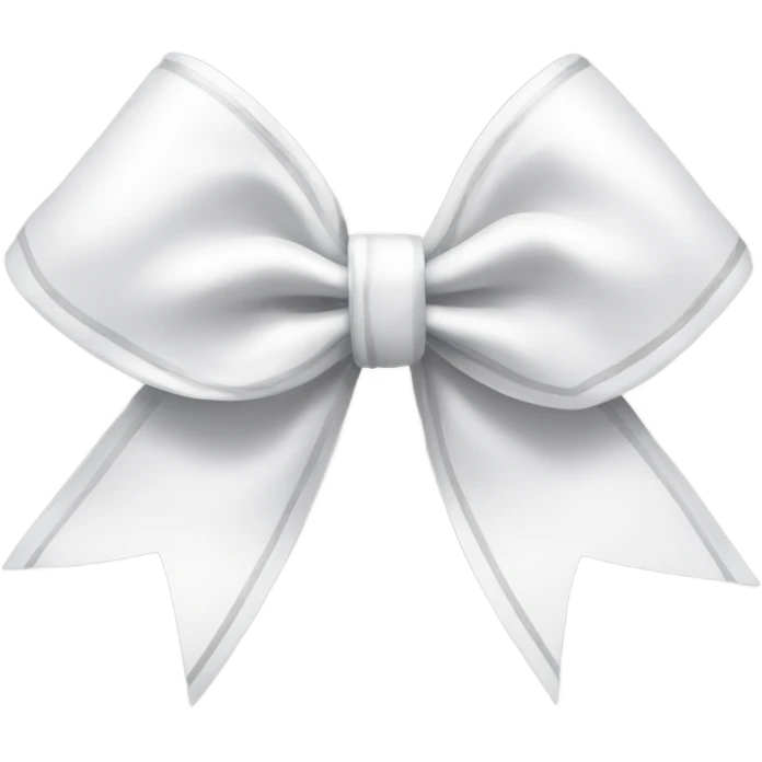 White cheerleading bow emoji