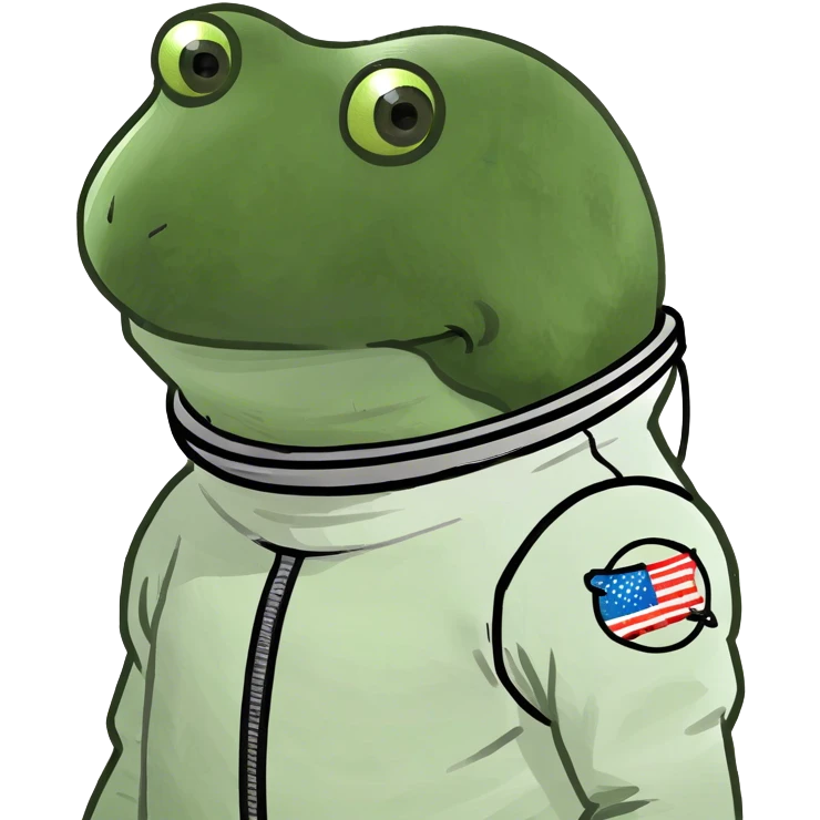 green frog in a spacesuit emoji