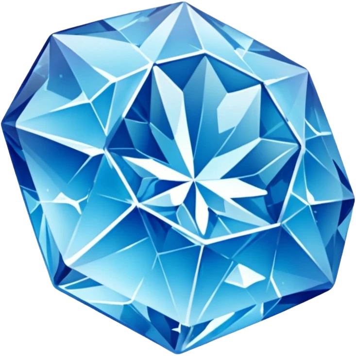 Blue Gem with an Ice Flake Inside emoji