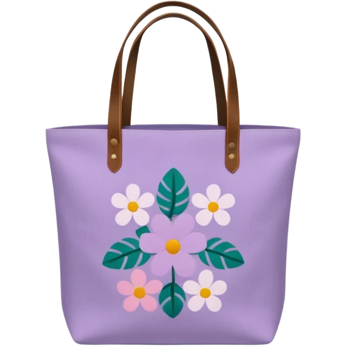 light purple tote bag emoji