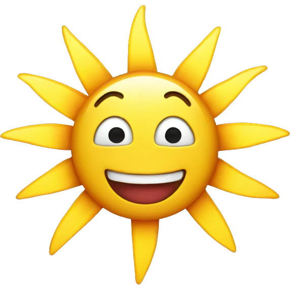 A happy sun emoji emoji