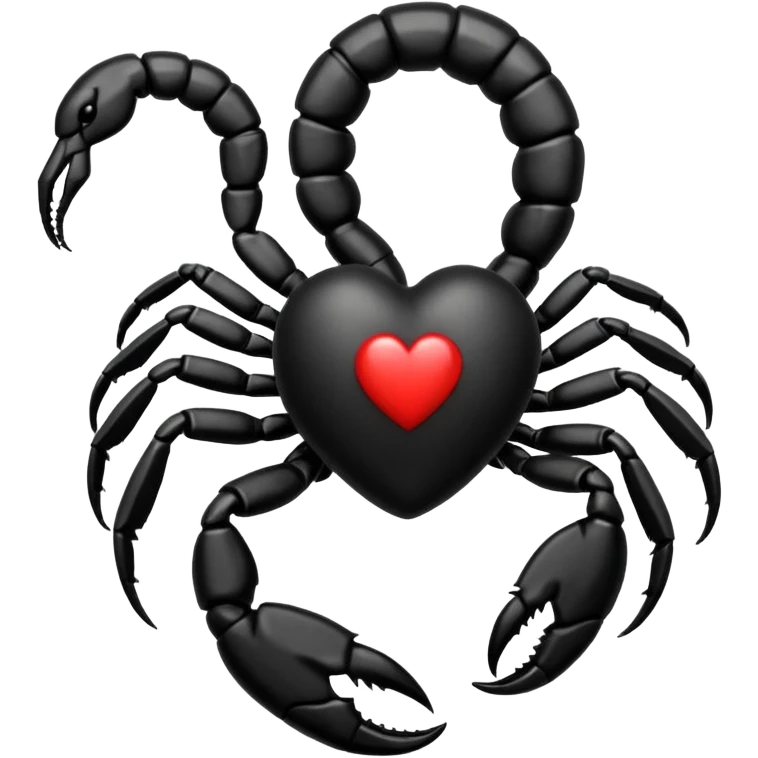 Scorpion with the black heart emoji