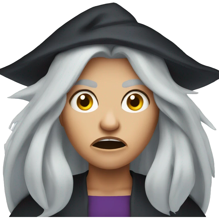 mean angry scary witch emoji