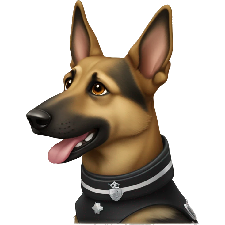 A Schutzhund doing Schutzdienst emoji