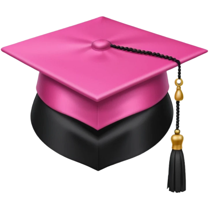 pink graduation hat emoji